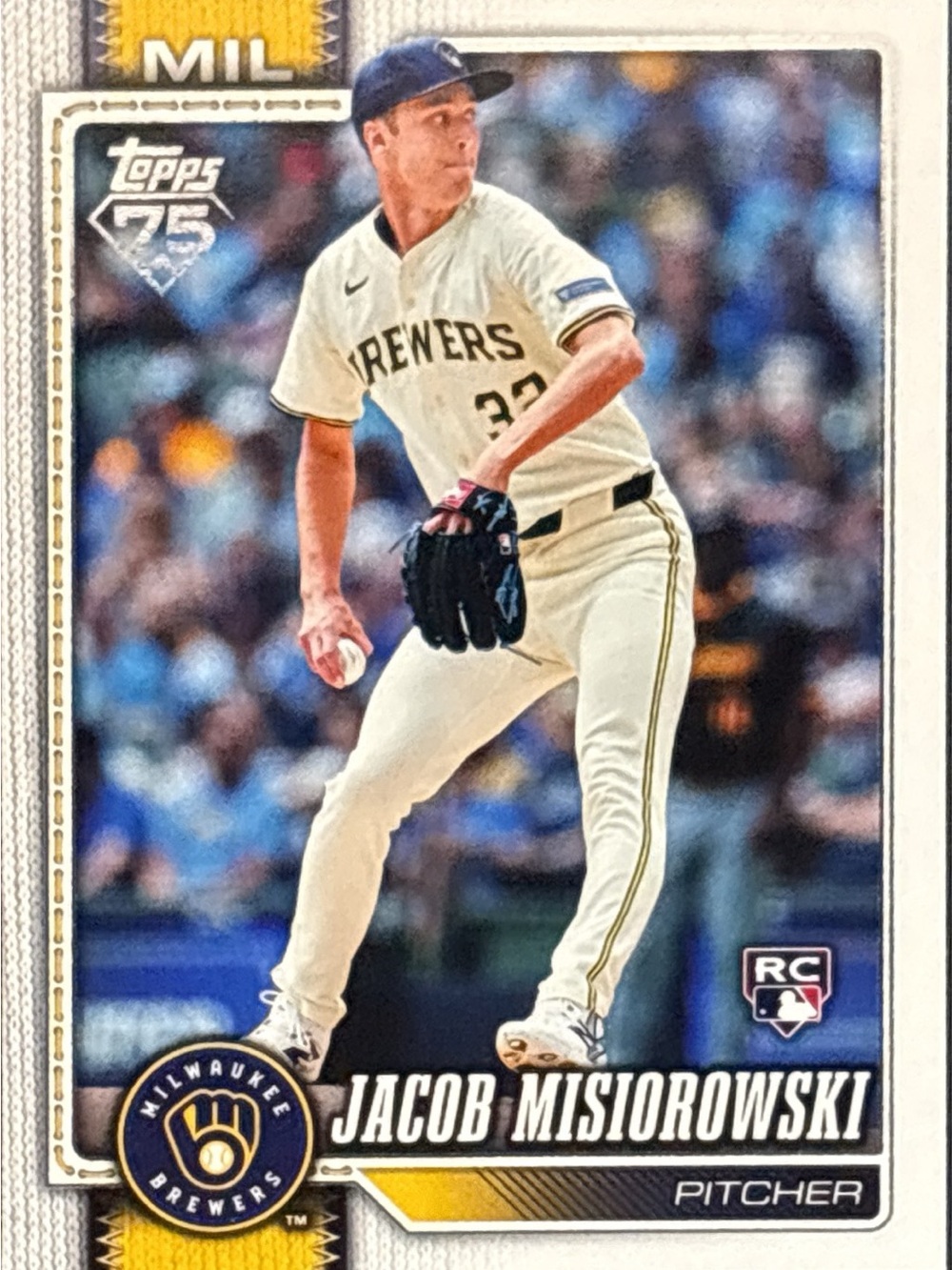 Topps Milwaukee Brewers Jacob Misiorowski Rookie Card